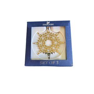 Swarovski Crystal Christmas Ornament Set Of 3